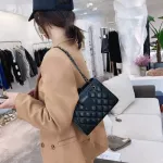 Lattice Pattern Women Oulder Crossbody Bags Ca Pu Leather Chain Solid Cr Underarm Oulder Handbags