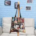 New Women Printed Ng Bag Cartoon Large En Cat L Painting Tote Waterproof Ca Handbag Ng Oulder Bag