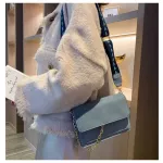 Women's New Texture Oulder Bag Ca Sml Square Bag Wild Crossbody Mesger Handbags Solid Cr Tote With Wide Strap