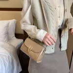 Women's Branded Sml Oulder Bag Soft Pu Leather Crossbody Bags Fe Chain Bag Solid Cr Loc Ses Sac Fme