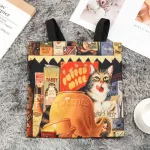New Women Printed Ng Bag Cartoon Large En Cat L Painting Tote Waterproof Ca Handbag Ng Oulder Bag