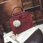 Women Handle Satchel Pu Leather Handbags Tote Se Oulder Bag With Hairbl Oulder Crossbody Bags Tassel Pouch