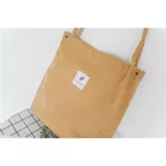 Hi Capacity Women Corduroy Tote Ladies Ca Solid Cr Oulder Bag Foldable Reusable Women Ng Beach Bag
