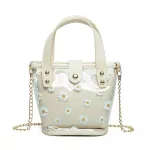 Mmer Dy 2/sets Transparent Jelly Oulder Bag Women Chain Bucet Beach Handbag Clutch Retro Tote Bag