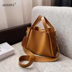 Portable Large Capacity Oulder Satchel Ca Women Solid Pu Leather Mesger Bag Street Travel Handbags Posite Se