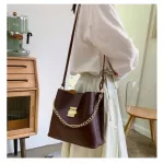 Women Crossbody Bag Se Retro Style Bucet Bag Large Capacity Handbag Litweit Travel Satchel Chain Oulder Bag