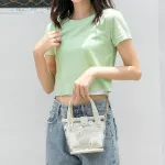 Mmer Dy 2/sets Transparent Jelly Oulder Bag Women Chain Bucet Beach Handbag Clutch Retro Tote Bag