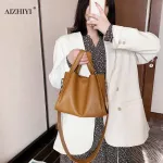 Portable Large Capacity Oulder Satchel Ca Women Solid Pu Leather Mesger Bag Street Travel Handbags Posite Se