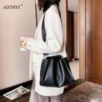 Portable Large Capacity Oulder Satchel Ca Women Solid Pu Leather Mesger Bag Street Travel Handbags Posite Se