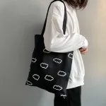 Women Canvas Oulder Bag Cloud Print Eco Reusable Ladies Ng Tote Bag Large Capacity Girls Student Portable Handbag