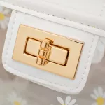 Women Transparent Print Pattern Oulder Bag Hardware Chain Strap Cr Bloc Mesger Handbag Posite Tote