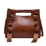 Retro Women's Handbag Ribbon Crossbody Bags for Women WLID Leather WLET SES LADIES Hand Bags Mochila Srn