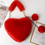 Womens Sml Ses And Handbags F Fur Crossbody Bags For Women Heart Hand Bags Tote Ladies Satchels Clutch Se Bag