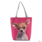 Miyahouse Dog Printed Oulder Bag Women Tote Handbag Mmer Beach Bag For Fe Anim Design Handbag Lady