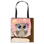 Cute Owl Print Women Handbag Ladies Portable Oulder for Travel Large NG Tote Bags