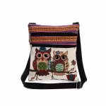 Lely Owl Printed Women's Ca Bag Brdered Owl Tote Bags Women Oulder Bag Handbags Postman Pge Beach Bag Soft A50