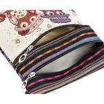 Lely Owl Printed Women's Ca Bag Brdered Owl Tote Bags Women Oulder Bag Handbags Postman Pge Beach Bag Soft A50