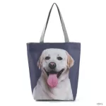 Miyahouse Dog Printed Oulder Bag Women Tote Handbag Mmer Beach Bag For Fe Anim Design Handbag Lady