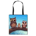 New Large Capacity Ng Bag Cartoon Creativity Cr Parrot S Tote Bag For Women Storage Birds Printed Handbag