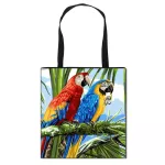 New Large Capacity Ng Bag Cartoon Creativity Cr Parrot S Tote Bag For Women Storage Birds Printed Handbag
