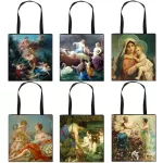 Vintage Fantasy Painting Totes Bag Women Handbag Ladies Canvas Oulder Bag For Travel Large Capacity Ng Bags