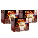 Truslen Coffee Bern Instant Coffee Mix Powder ทรูสเลน เบิร์น กาแฟไขมันต่ำ ไม่มีน้ำตาล ช่วยเผาผลาญแป้ง 13g. x 10ซอง (3กล่อง)