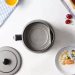 หม้อกรองน้ำมัน สเตนเลส กากรองน้ำมัน พร้อมตะแกรงกรอง เกรดหนาไม่เป็นสนิม หม้อกรองน้ำมัน หม้อเก็บน้ำมัน ขนาด 1.2L/1.4L/1.7L