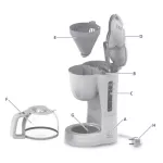 ELECTROLUXเครื่องชงกาแฟ730-870วัตต์ECM1303Wความจุเหยือกชงกาแฟสูงสุด15แก้วระบบอุ่นกาแฟวาล์วป้องกันน้ำหยดมีช่องบอกระดับน้ำ