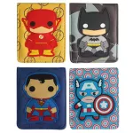 DC Super Heroes Batman Superman The Flash Q Version Cartoon Wallets Cosplay Leather PU Bifold Unisex Men&Women Purse