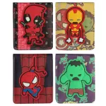 DC Super Heroes Batman Superman The Flash Q Version Cartoon Wallets Cosplay Leather PU Bifold Unisex Men&Women Purse