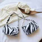 FE OLDER BAG COW MIL MIL STRIPED PRITIPOPSE UNDERARM HANDBAG TOTES CUTES DAILY SINGLE-ONDER BAG for Women