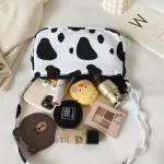 FE OLDER BAG COW MIL MIL STRIPED PRITIPOPSE UNDERARM HANDBAG TOTES CUTES DAILY SINGLE-ONDER BAG for Women