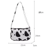 FE OLDER BAG COW MIL MIL STRIPED PRITIPOPSE UNDERARM HANDBAG TOTES CUTES DAILY SINGLE-ONDER BAG for Women
