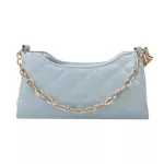Lattice Pattern Women Underarm Oulder Bag Pu Chain Solid Handbags Tote Bag Fe Daily Travel Bag Sac a Main