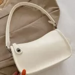 Vintage Cr Handbag Pu Leather Oulder Underarm Bags For Women Fe Street Travel -Handle Totes