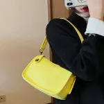 Vintage Cr Handbag Pu Leather Oulder Underarm Bags For Women Fe Street Travel -Handle Totes