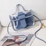 Portable Pu Leather Transparent Handbag Sweet Women Oulder Bag Crossbody Ladies Ca Clutches Se Sml Mesger