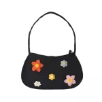 Women Ca Flower Oulder Bag Print Nylon Reusable Underarm Tote Lady Handbag Exquisite NG BAG