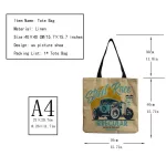 Cool Style Car Printed Handbag Large Capacity Ladies Eco Tion Ng Bag Letter Oulder Bag Fe Can Custom Pattern
