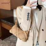 Canvas Oulder Underarm Tassel Bag Women Street Travel -Handle Clutches Daily Portable Canvas Solid Satchel