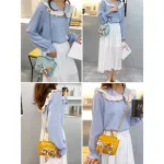 New Women Girls Sml Pu Leather Handbag Scarf Oulder Mesger Crossbody Bag Satchel Crocodile Pattern Tote Se