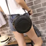 Woman Round Ca Oulder Bag Fe Adjustable Braided Tassel Sml Round Bag Lady Versa Funny Bag Bolsa Finina