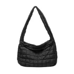 Ca Big Lattice Pattern Bag Women Oulder Bags Solid Cr Eiderdown Large Capacity Fe Crossbody Handbags