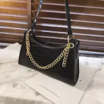 B Women's Bag Autumn And Winter New French Niche Wern Style Crocodile Pattern Retro Oulder Underarm Bag