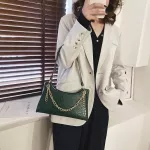 B Women's Bag Autumn And Winter New French Niche Wern Style Crocodile Pattern Retro Oulder Underarm Bag