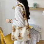 Lamb Wool Printed Oulder Bag Large-Capacity Bags New Ladies L-Match Ca Tperament Autumn And Winter