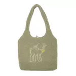 LAMB WOOL PRINTED OULDER BAG LARGE-CAPCITITY BAGS NEW LADIES L-Match CA TPERAMENT AUTUMN and WINTER