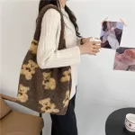 Lamb Wool Printed Oulder Bag Large-Capacity Bags New Ladies L-Match Ca Tperament Autumn And Winter