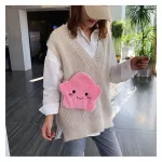 Mesger Cartoon Cute Cloud H Bag Orean Version Single Oulder Chain Multifunction Mobile Phone L-Match Pge