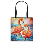 New Large Capacity Ng Bag Cartoon Creativity Cr Parrot S Tote Bag For Women Storage Birds Printed Handbag